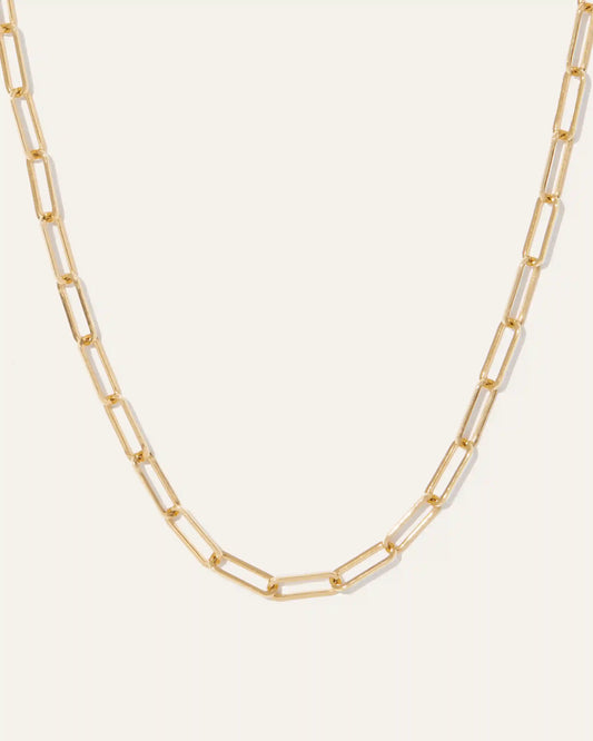 14K Gold Paperclip Chain Necklace - 2.7mm