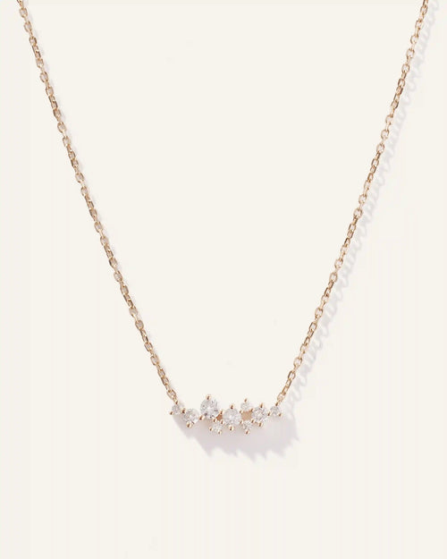 14K Gold Diamond Scatter Necklace
