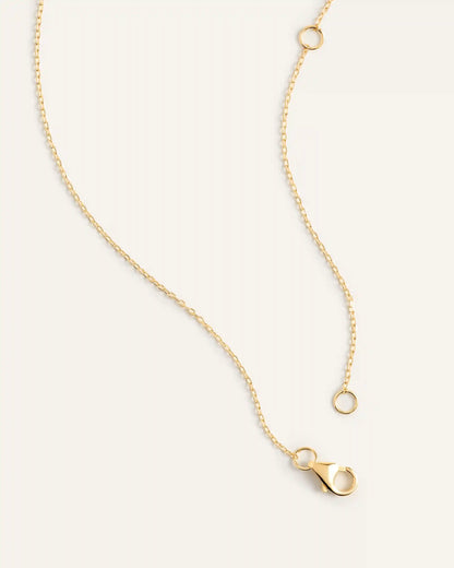 14K Gold Diamond Bezel Necklace