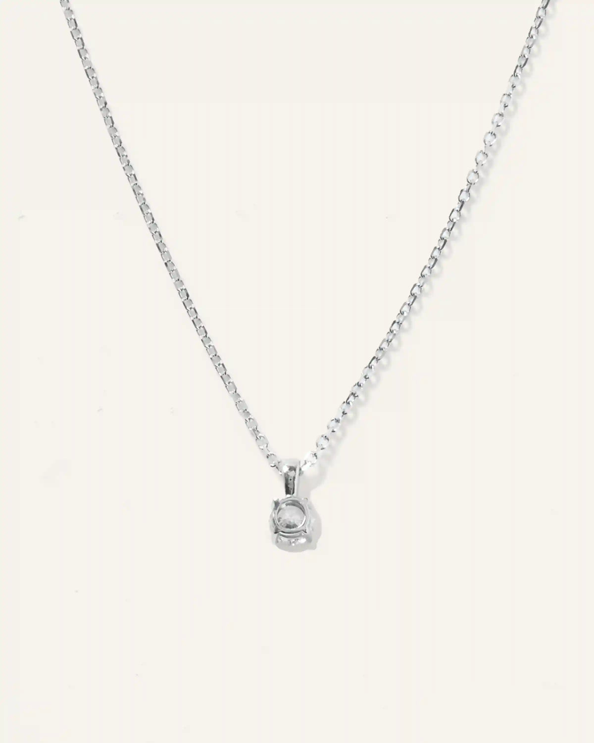 14k Gold Natural Diamond Solitaire Necklace