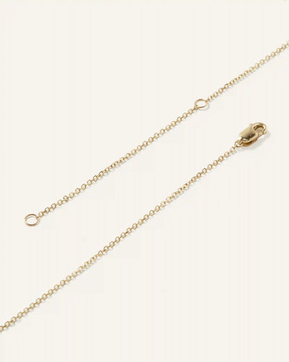 14k Gold Natural Diamond Solitaire Necklace