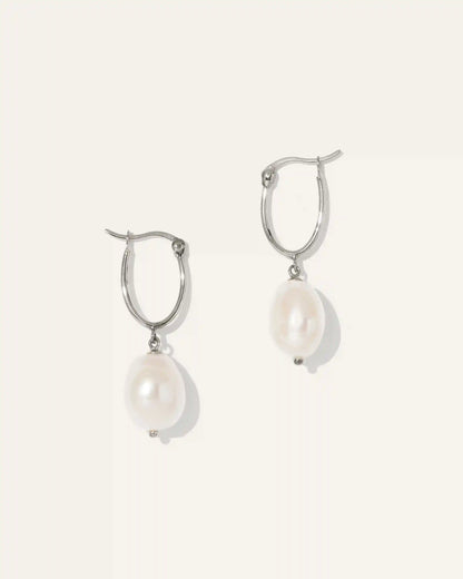 Freshwater Cultured Pearl Hoops