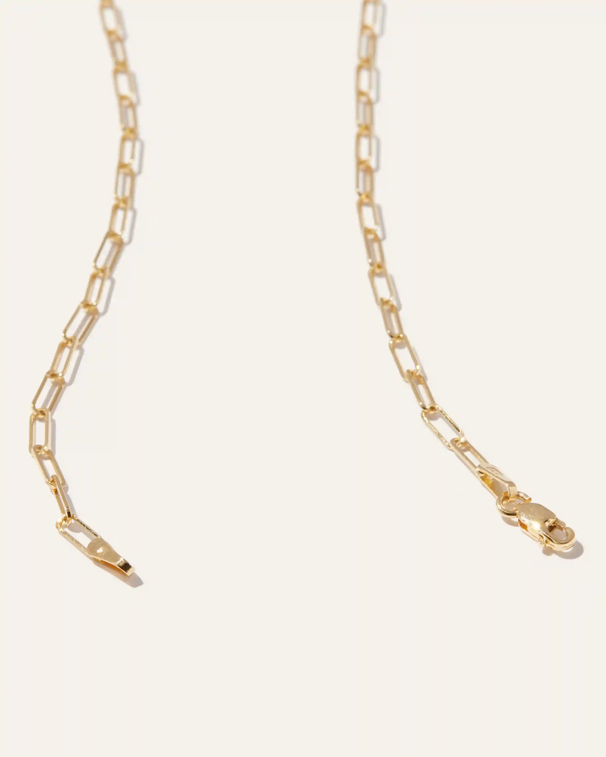 14K Gold Paperclip Chain Necklace - 2.7mm