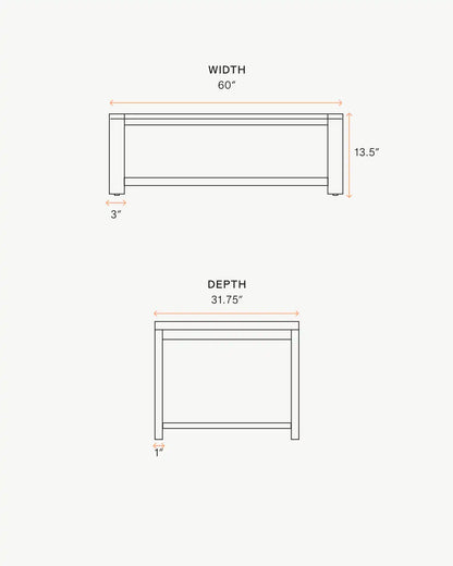 Linear Aluminum Outdoor Coffee Table