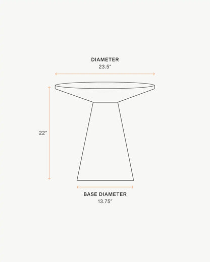 Oak Pedestal End Table