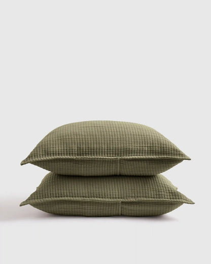 Organic Ribbed Cotton Shams