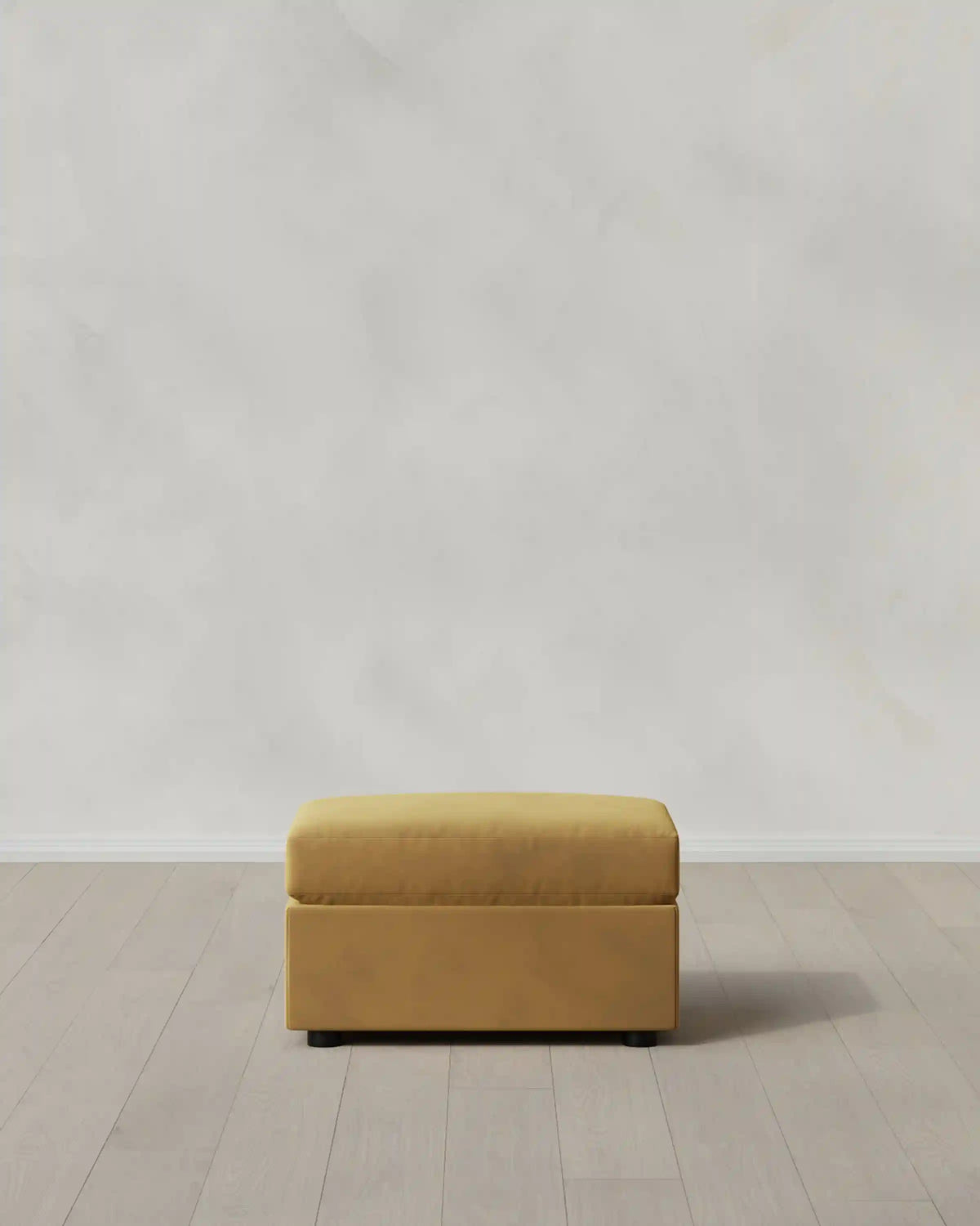 Brennan Ottoman in Performance Velvet