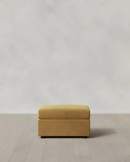 Brennan Ottoman in Performance Velvet