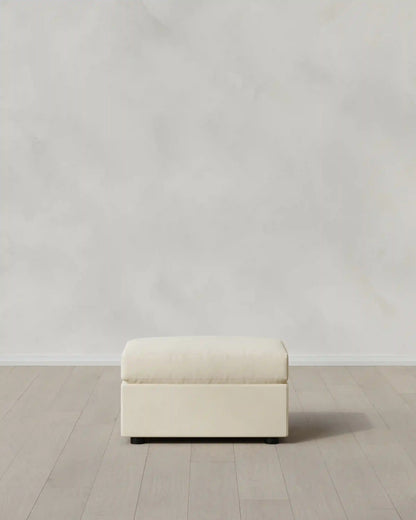 Brennan Ottoman in Performance Velvet