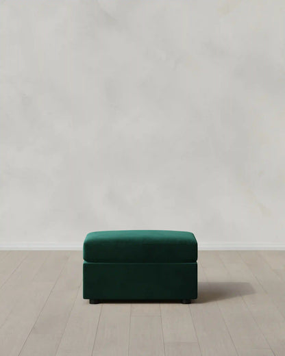 Brennan Ottoman in Performance Velvet