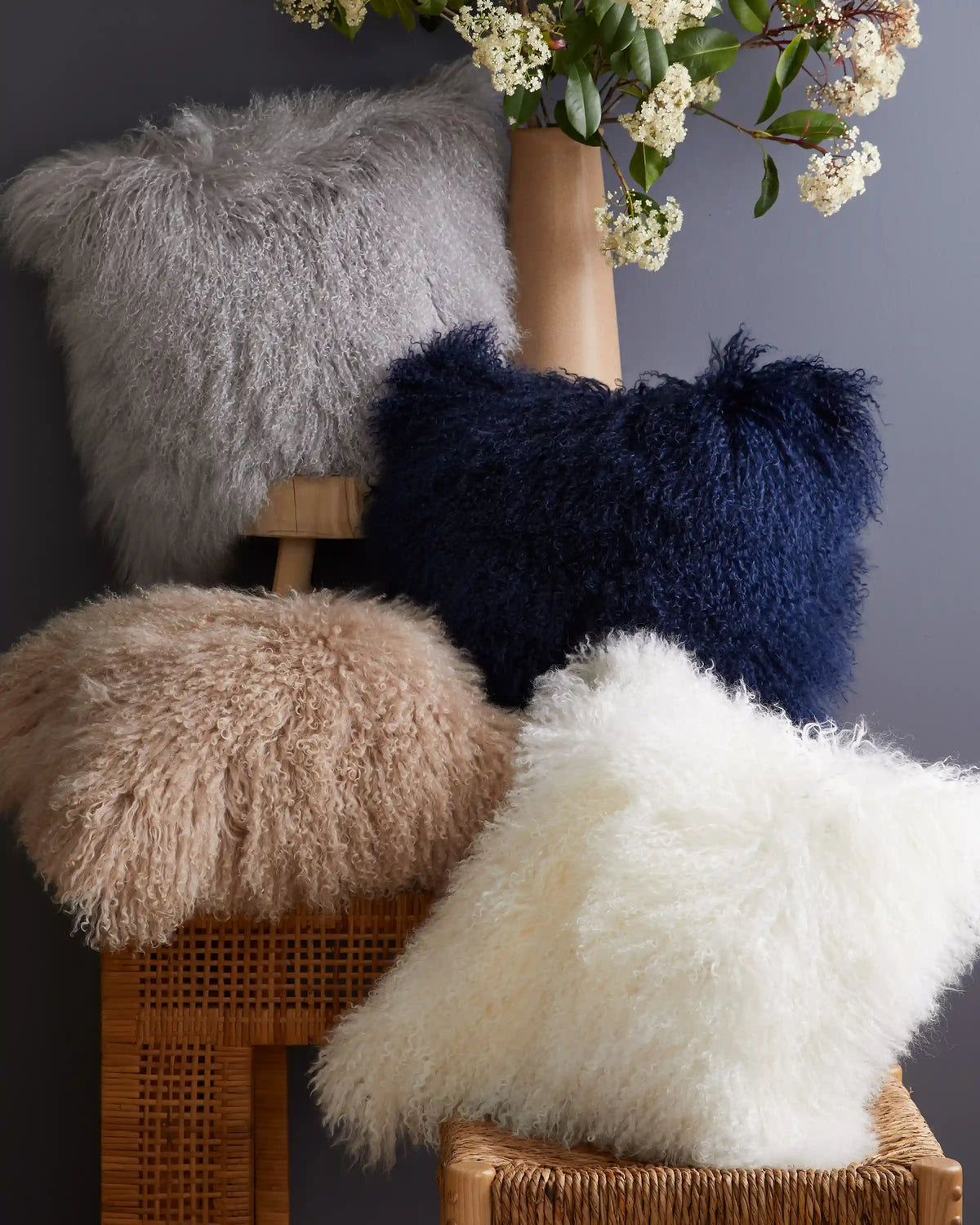 Luxe Mongolian Lamb Pillow Cover (Set of 2)
