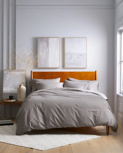 Organic Crisp Percale Duvet Cover Set