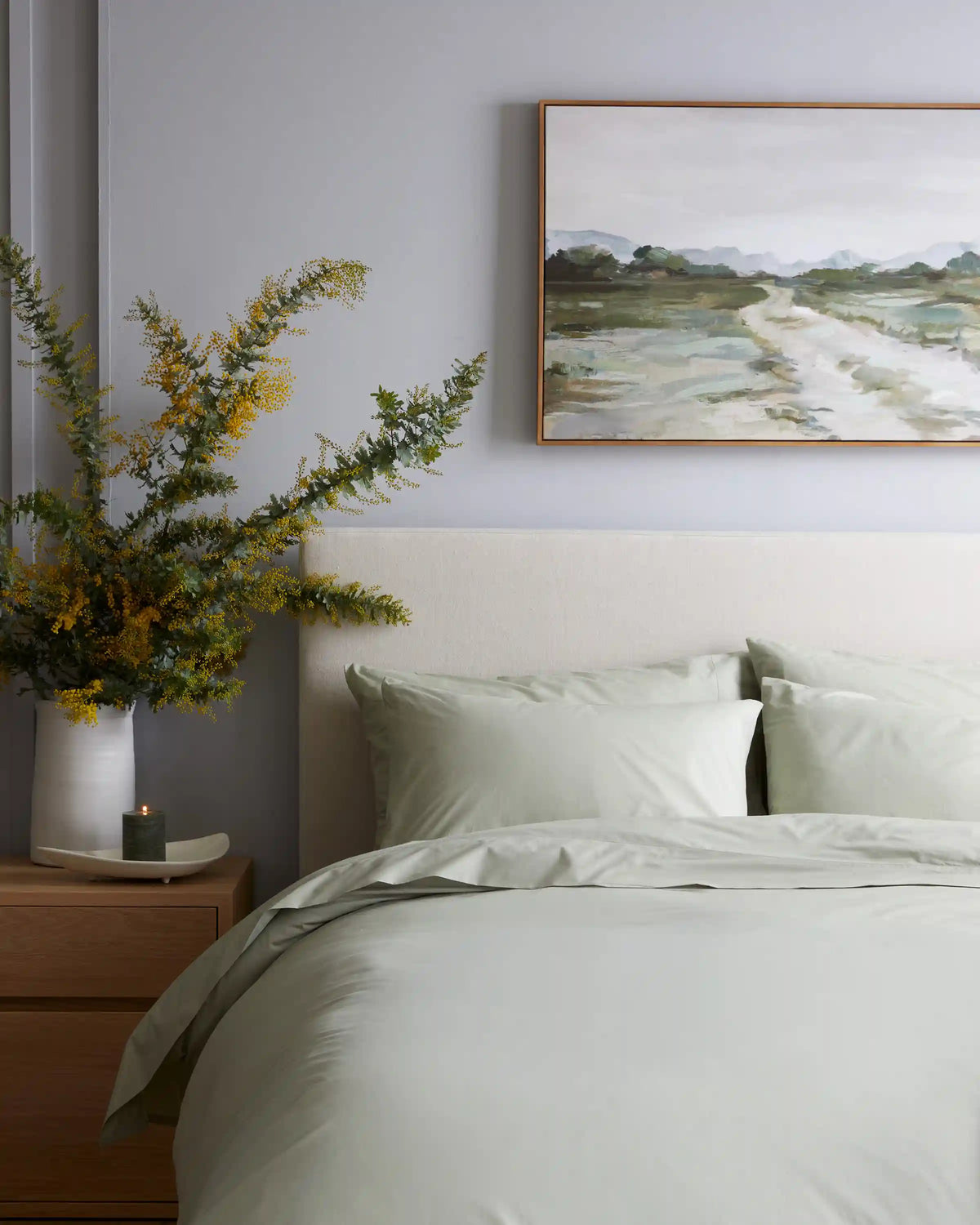 Organic Crisp Percale Duvet Cover Set