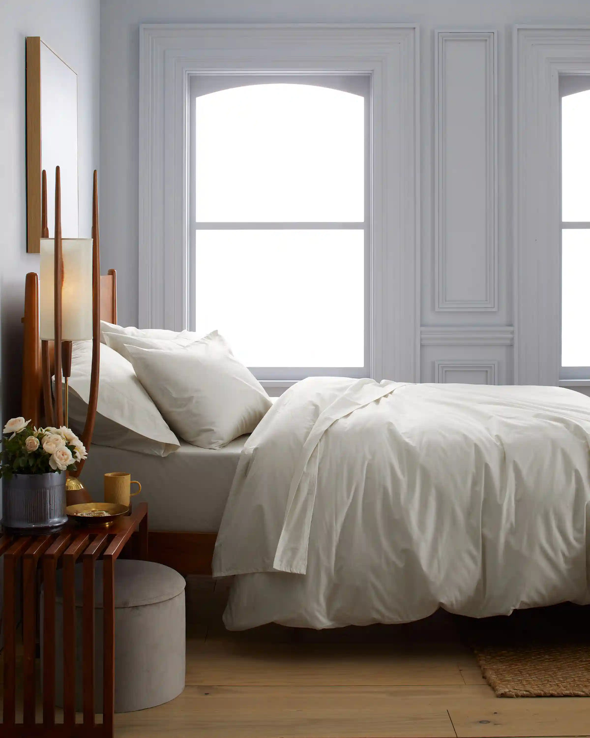 Organic Crisp Percale Duvet Cover Set