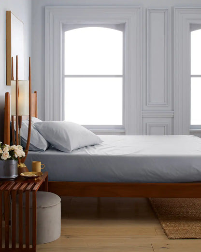 Organic Crisp Percale Fitted Sheet Set