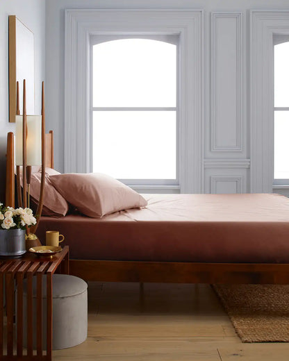 Organic Crisp Percale Fitted Sheet Set