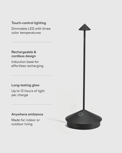 Pina Pro Rechargeable Table Lamp by Zafferano