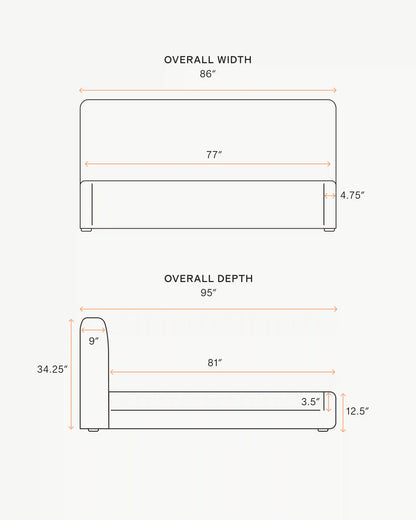 Plush Low Profile Platform Bed