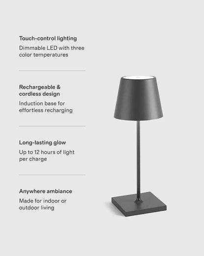 Poldina Pro Rechargeable Table Lamp by Zafferano