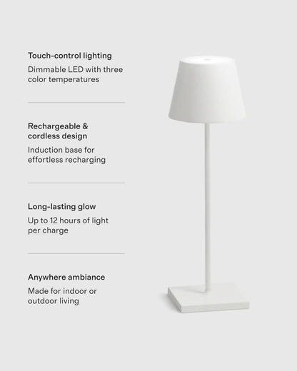 Poldina Pro Rechargeable Table Lamp by Zafferano
