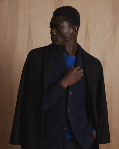 100% Organic Cotton Shawl-Collar Cardigan Sweater