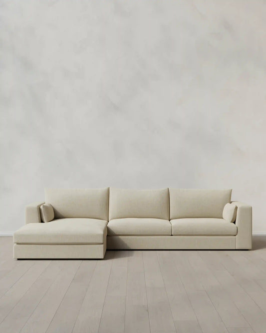 Oasis Chaise Sectional in Performance Linen