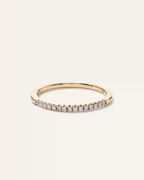 14K Gold Diamond Wedding Band