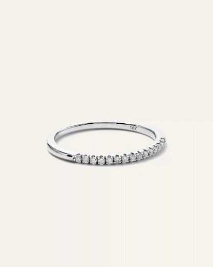 14K Gold Diamond Wedding Band