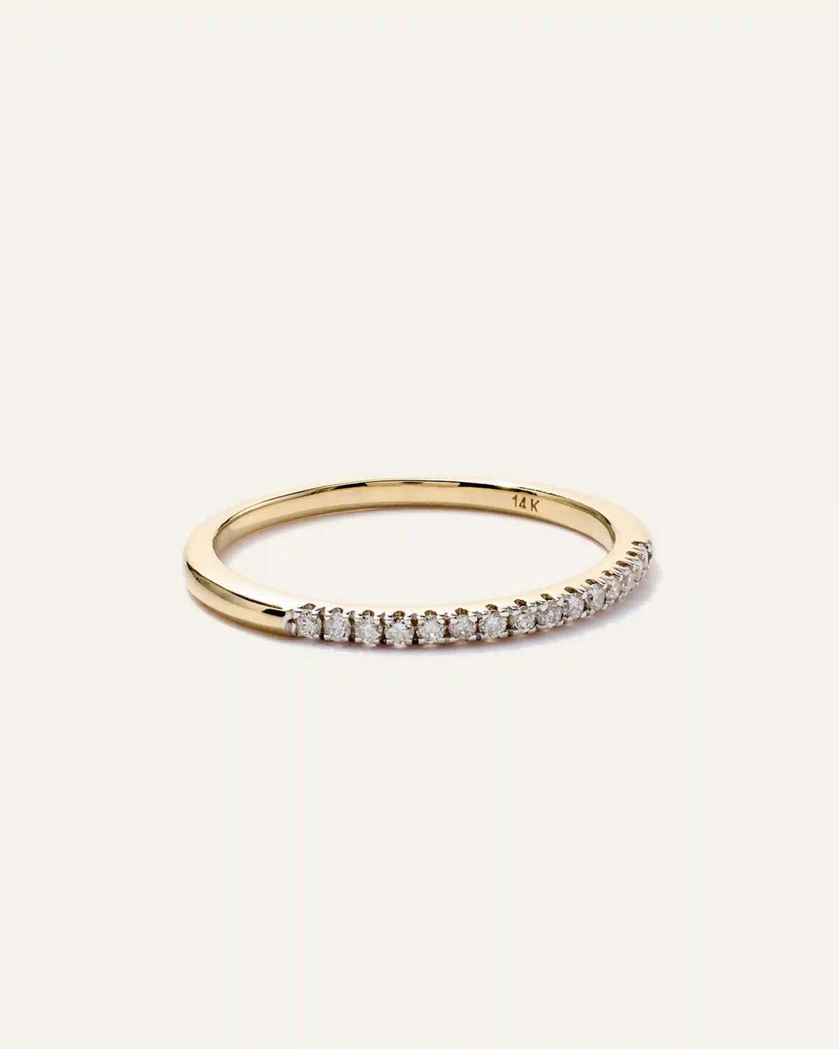 14K Gold Diamond Wedding Band