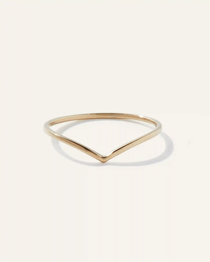 14K Gold Wishbone Ring