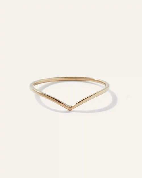 14K Gold Wishbone Ring