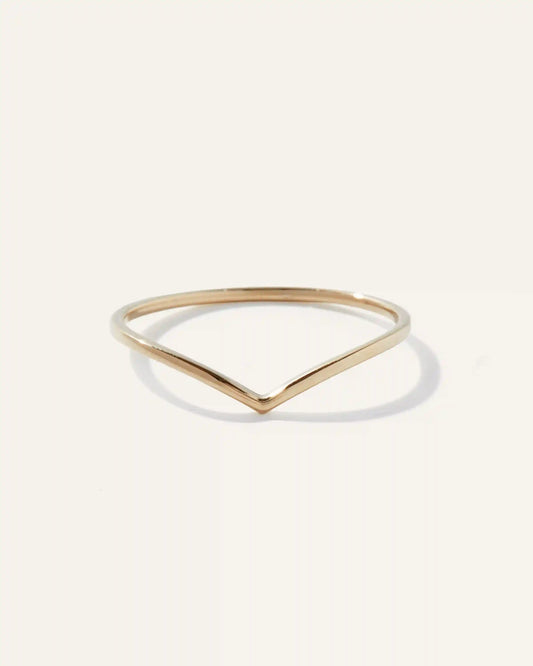 14K Gold Wishbone Ring