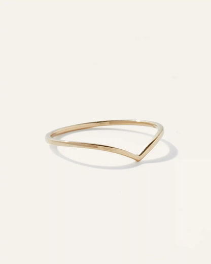 14K Gold Wishbone Ring