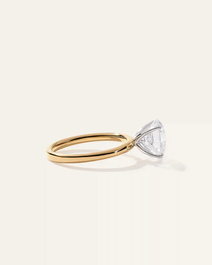 Lab Grown Diamond Round Comfort Fit Engagement Ring - 3ct