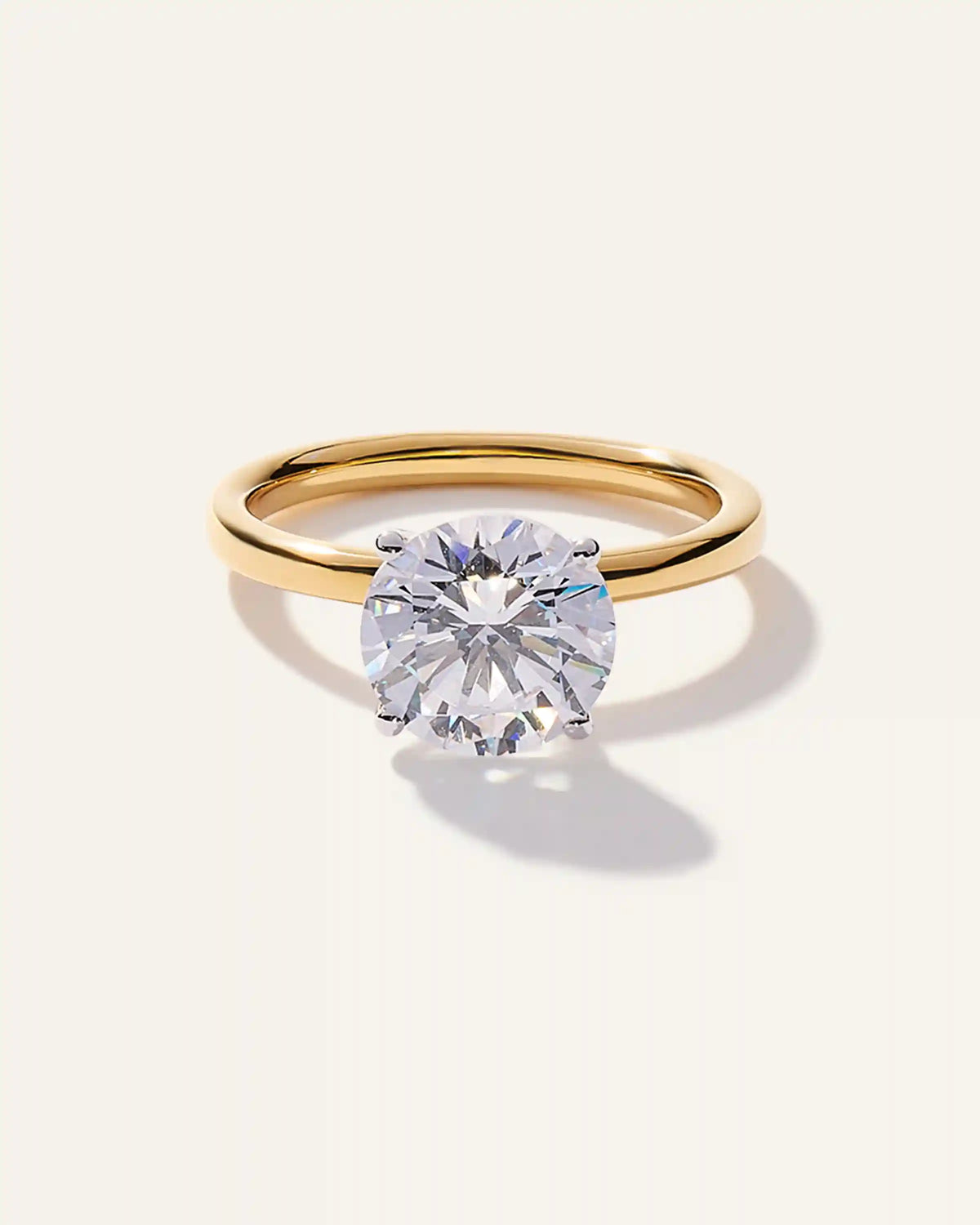 Lab Grown Diamond Round Comfort Fit Engagement Ring - 3ct