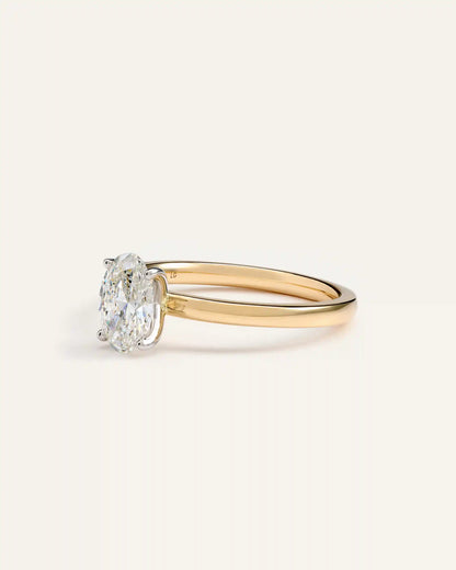 Lab Grown Diamond Oval Comfort Fit Engagement Ring - 1ct