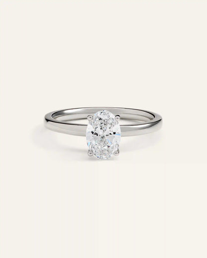 Lab Grown Diamond Oval Comfort Fit Engagement Ring - 1ct