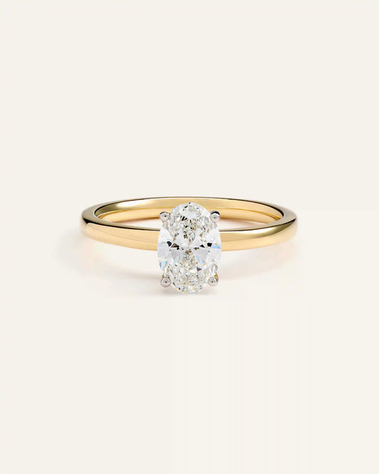 Lab Grown Diamond Oval Comfort Fit Engagement Ring - 1ct