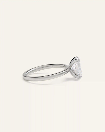 Lab Grown Diamond Oval Comfort Fit Engagement Ring - 2ct