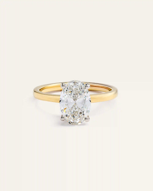 Lab Grown Diamond Oval Comfort Fit Engagement Ring - 2ct