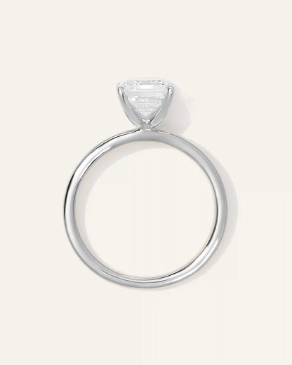 Lab Grown Diamond Emerald Comfort Fit Engagement Ring - 3ct