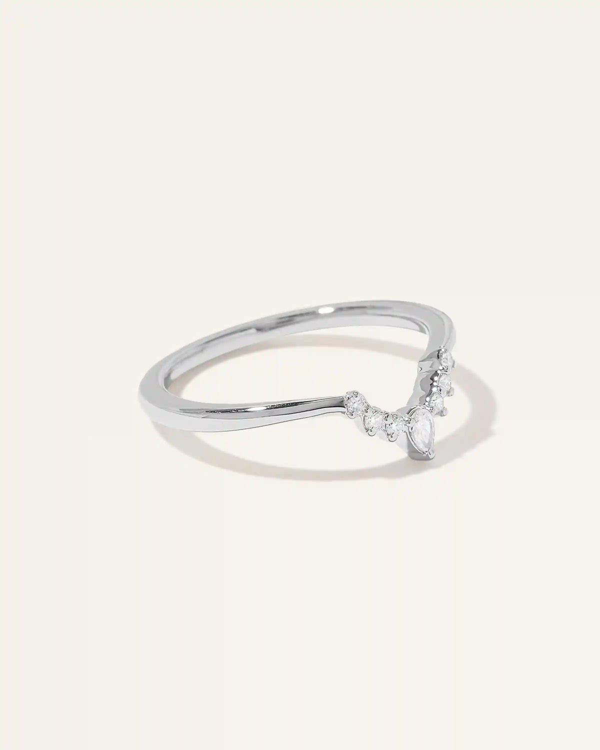 14K Gold Lab Grown Diamond Pointed Tiara Band