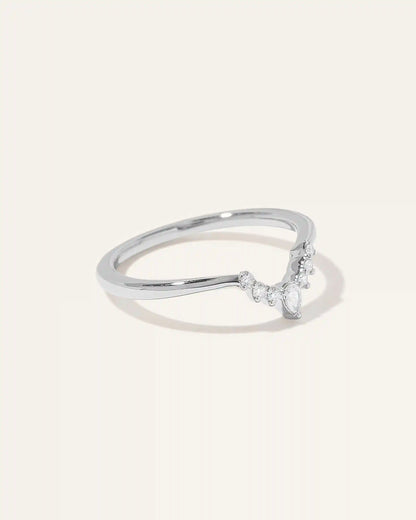 14K Gold Lab Grown Diamond Pointed Tiara Band