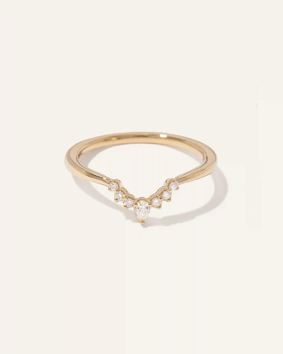 14K Gold Lab Grown Diamond Pointed Tiara Band