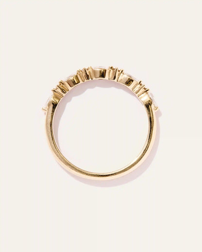 Diamond Alternating Marquise & Round Band