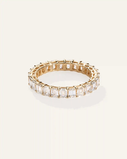 Lab Grown Diamond Emerald Eternity Band