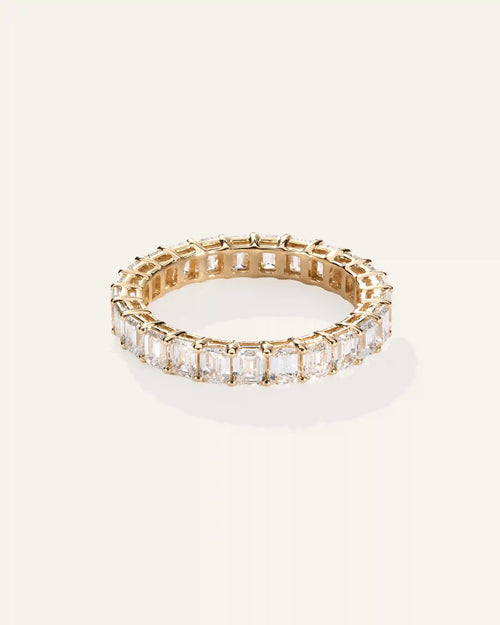 Lab Grown Diamond Emerald Eternity Band
