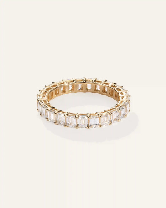 Lab Grown Diamond Emerald Eternity Band