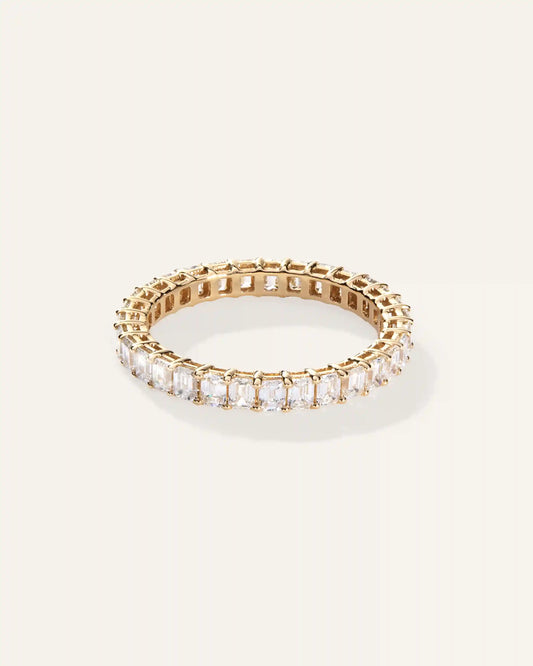 Lab Grown Diamond Emerald Eternity Band