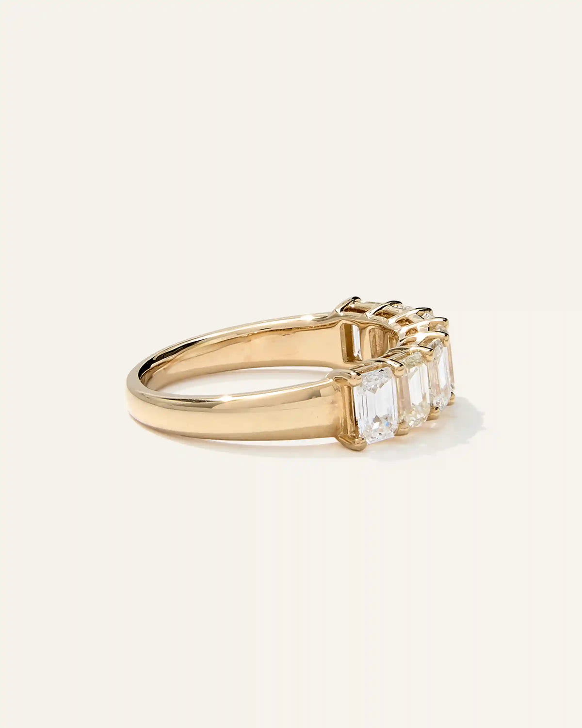 Lab Grown Diamond Emerald Seven Stone Band